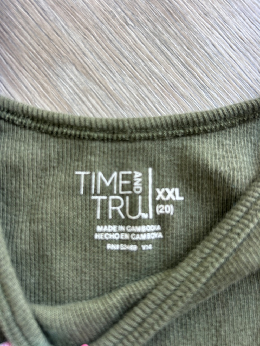 Time and Tru Olive Green & Heather Gray Tank Top Duo - Picture 2 of 6